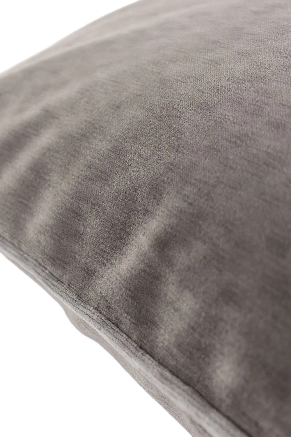 Paoletti Torto Mottled Velvet Contrast Piped Cushion in Charcoal 3
