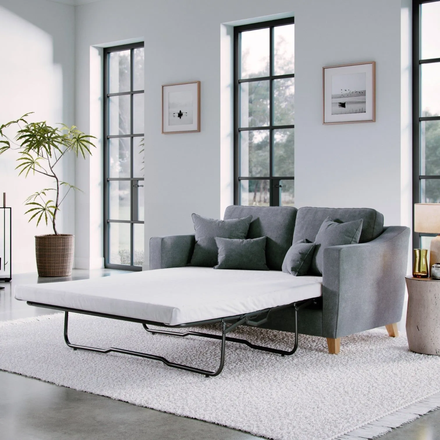 The Great Sofa Company Jackson Chenille Sofa Bed in Grey 2