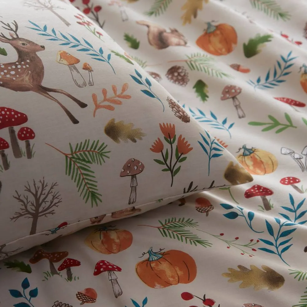 Portfolio Home Arden Animal Print Deer Duvet Cover Quilt Set with Pillowcase in Natural 2