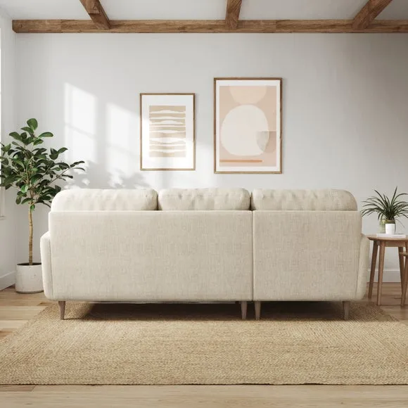 Sven Chunky Tonal Weave Large Corner Chaise Sofa 3