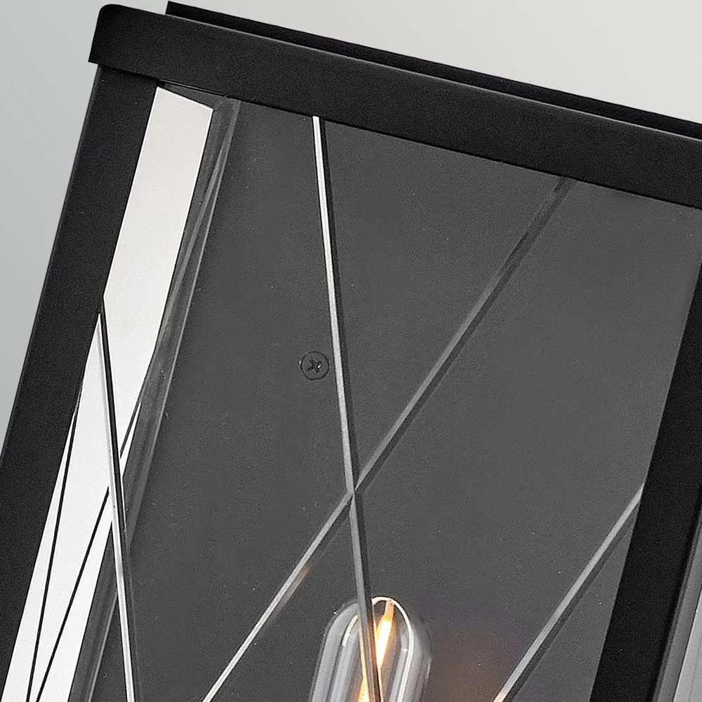 Netlighting Monte Medium Flush Wall Lantern Black IP44 3
