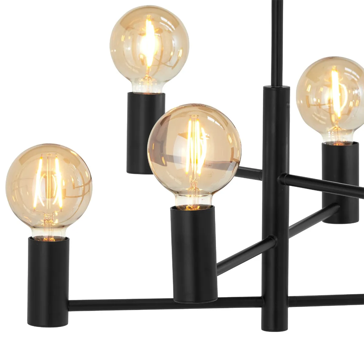 Black 6 Bulb Pendant Light Metal | Barker & Stonehouse 4