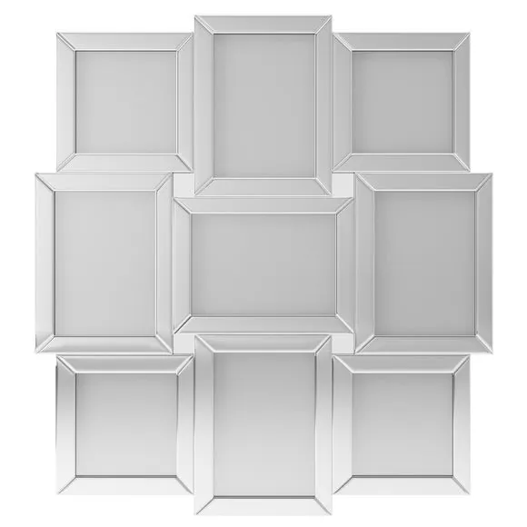 Silver Mirrored Multi Photo Frame 3