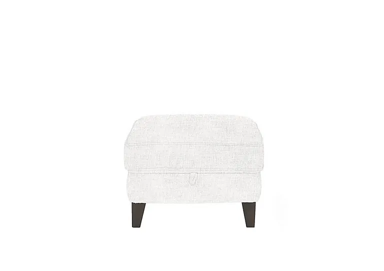 Brondby Fabric Storage Footstool - Frost