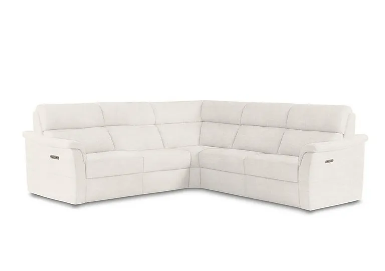 Bella Large Fabric Power Recliner Corner Sofa with Power Headrests and Power Lumbar