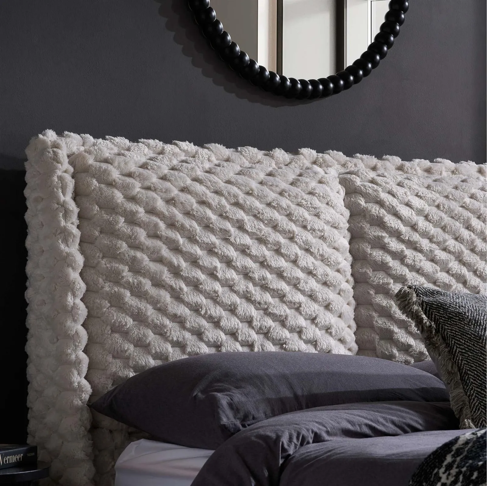 Birlea Tilly Off-White Faux Fur Bed Frame Double 2