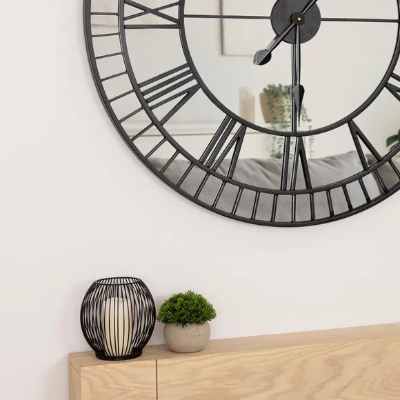 Charles Bentley Windermere Indoor Outdoor Mirrored Skeleton Wall Clock 4