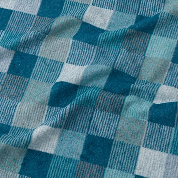 Super Soft Mini Squares Orange Throw Blanket 3