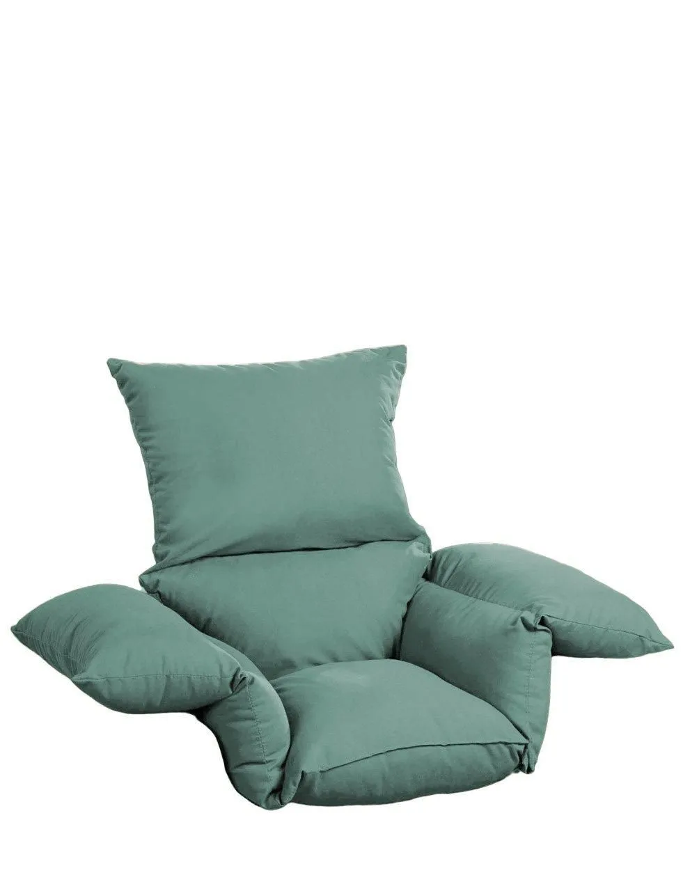 Chums Deeply Padded Comfort Cushion Soft Faux Suede Cover in Green