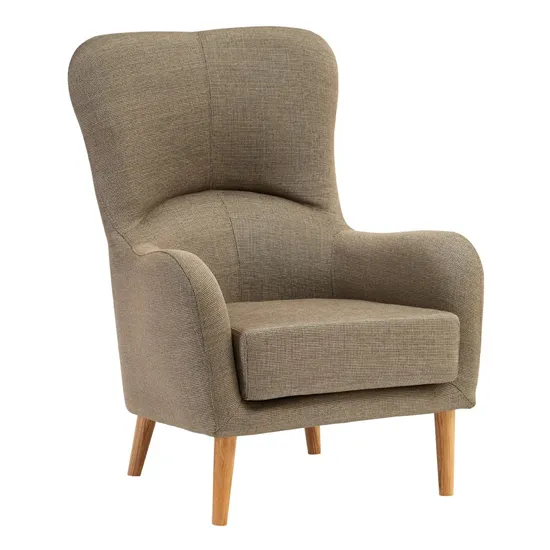 Giausar Fabric Upholstered Armchair In Mink