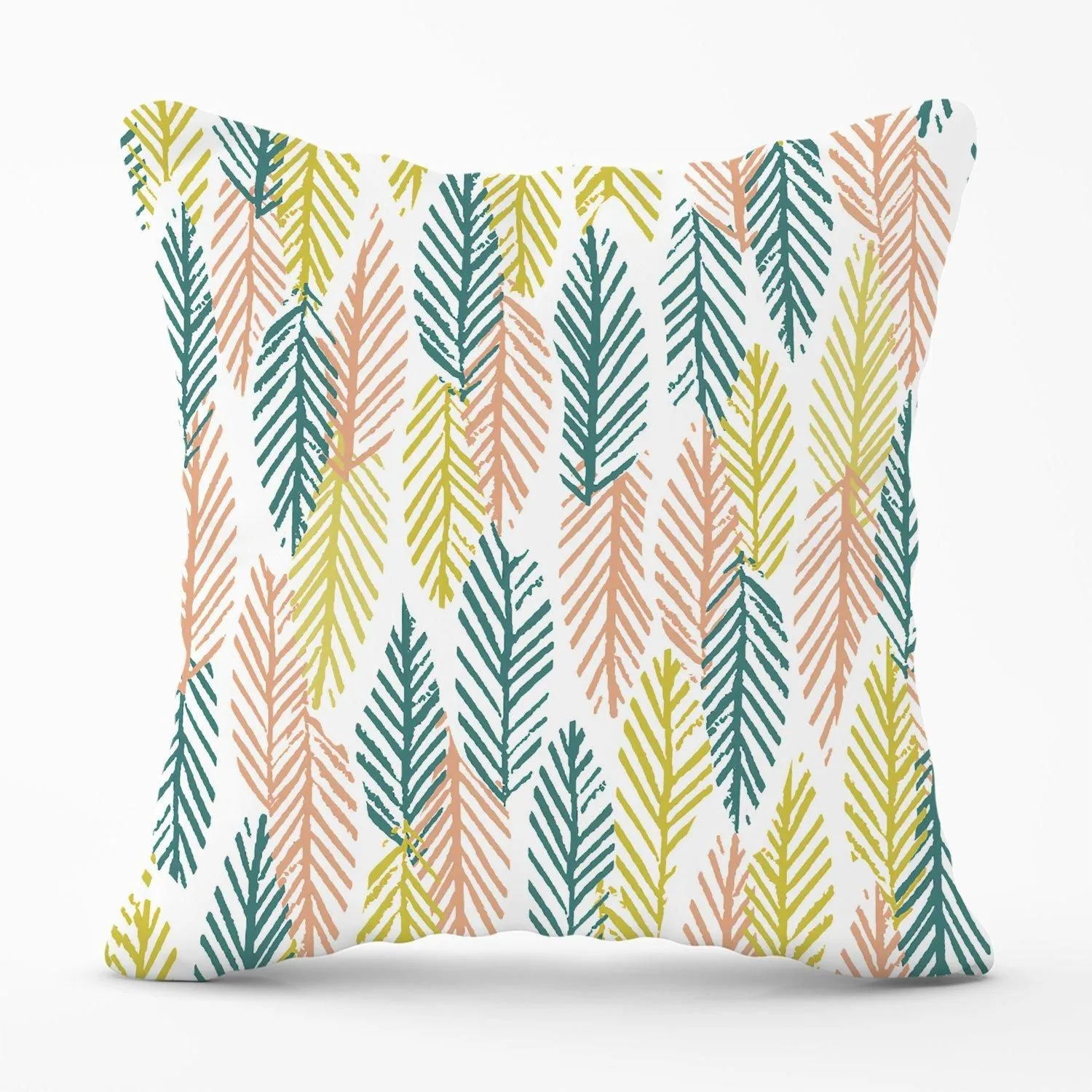 Warren Reed - Designer Scandinavian Style Foliage Outdoor Cushion in Green