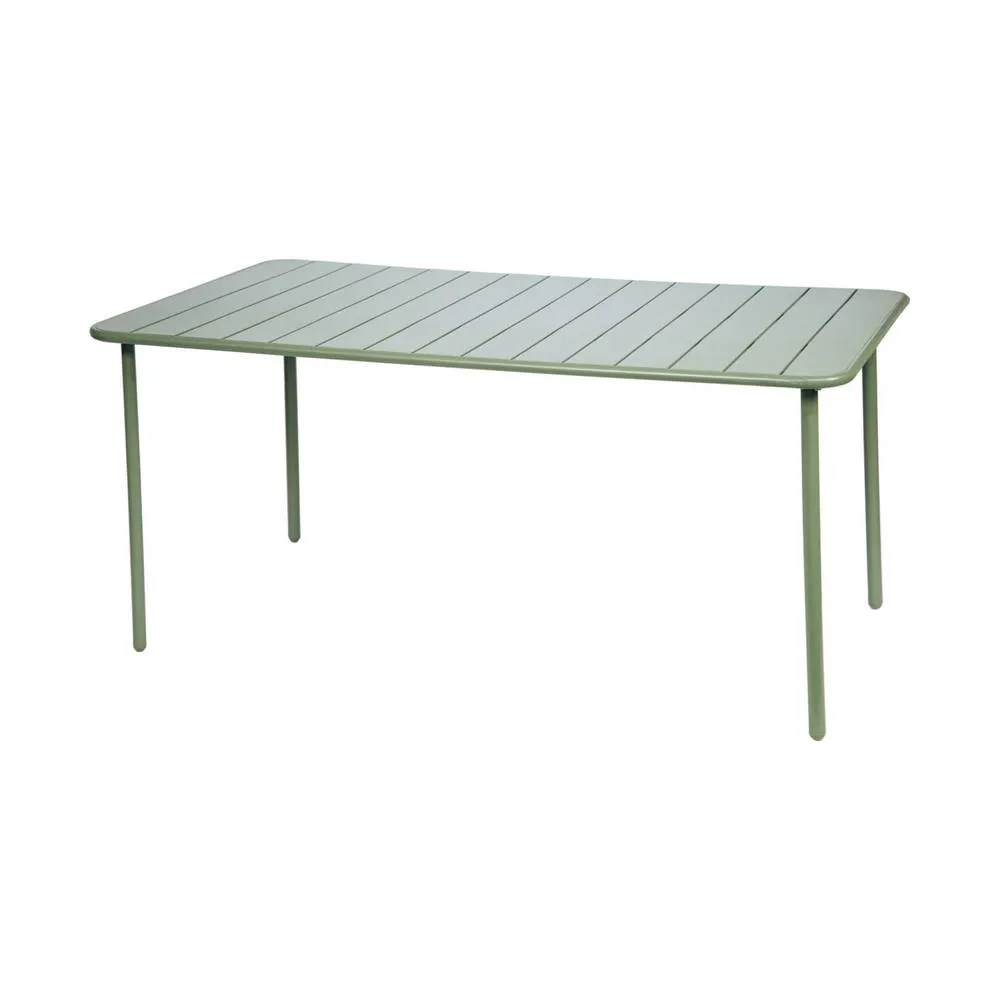 sweeek 6-8 seater rectangular steel garden table in Green 2