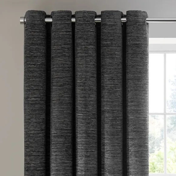 Hemmingway Chenille Eyelet Curtains 1