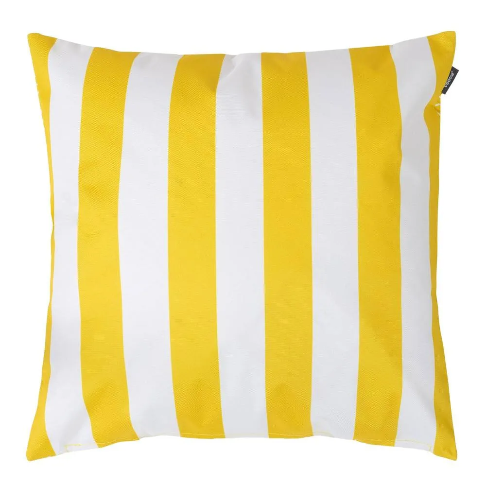 icon Indoor & Outdoor Striped Waterproof Cushion, Pink in Yellow