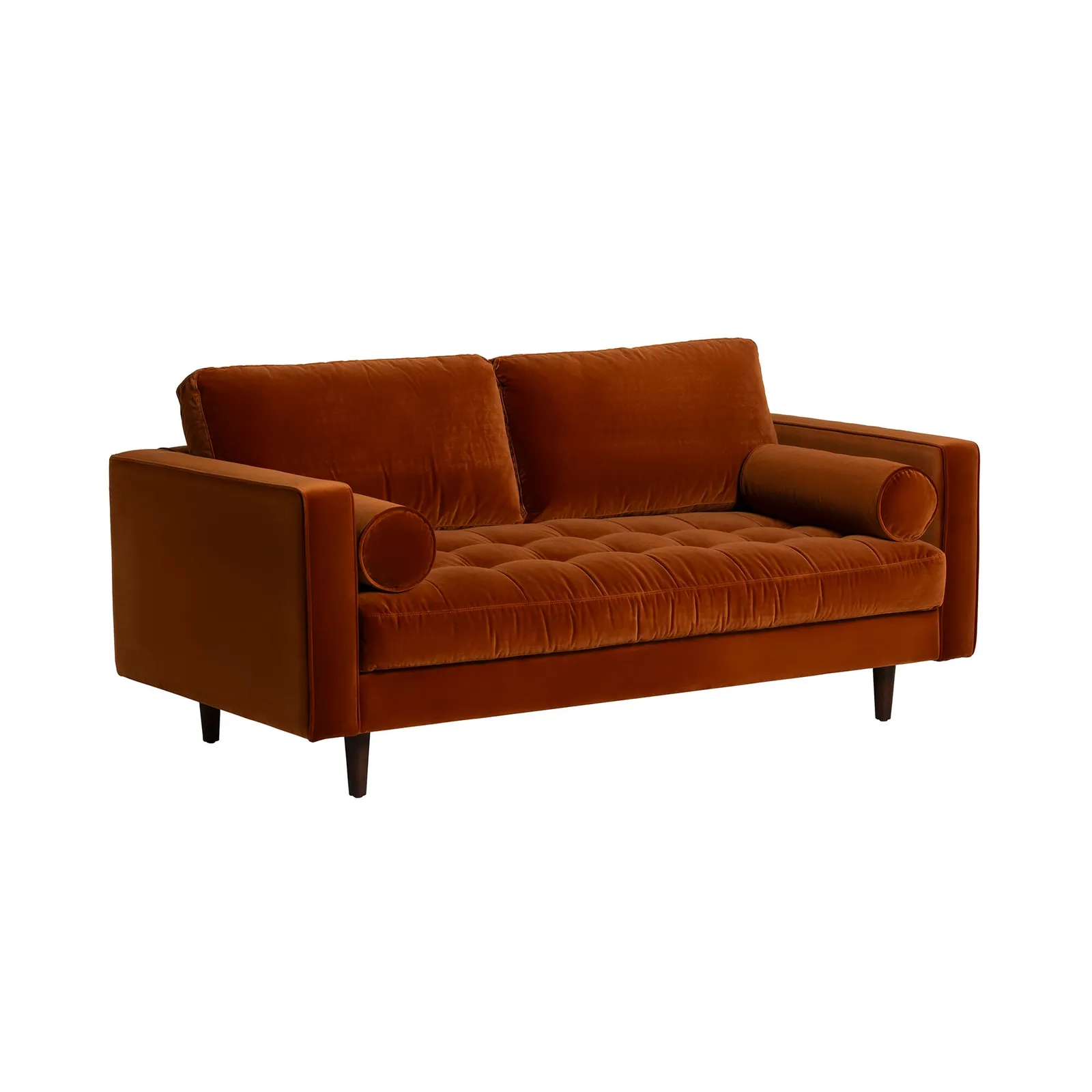 Hemingway Large 2 Seater Sofa, Orange Velvet | Barker & Stonehouse 2