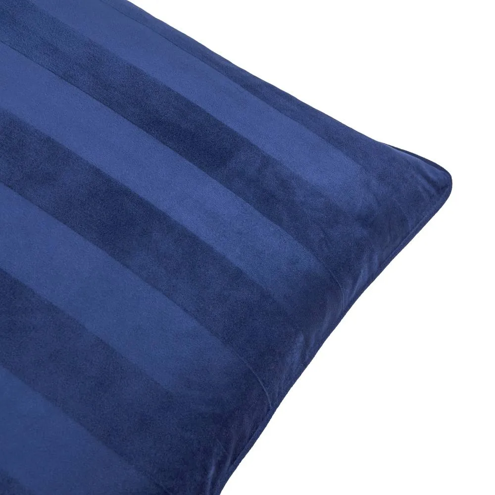 Paoletti Regency Stripe Velvet Cushion in Midnight 3