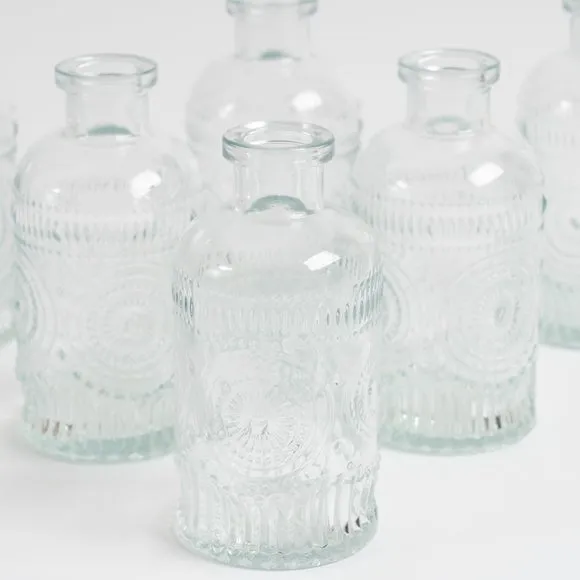 Set of 6 Embossed Bud Vases 4