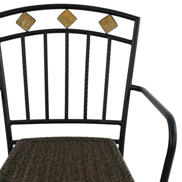 Tampa 76cm Bistro Table Set with 2 Mayfield Chairs 6