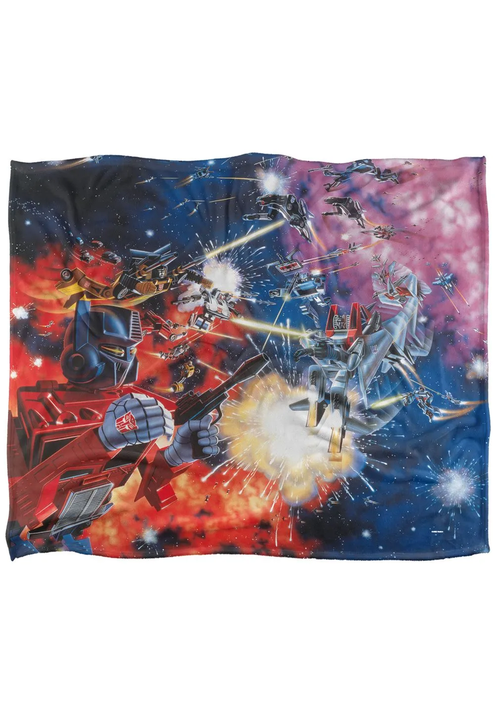 Transformers Autobot Box Art Silky Touch Super Soft Throw Blanket 152 X 127 cm in White