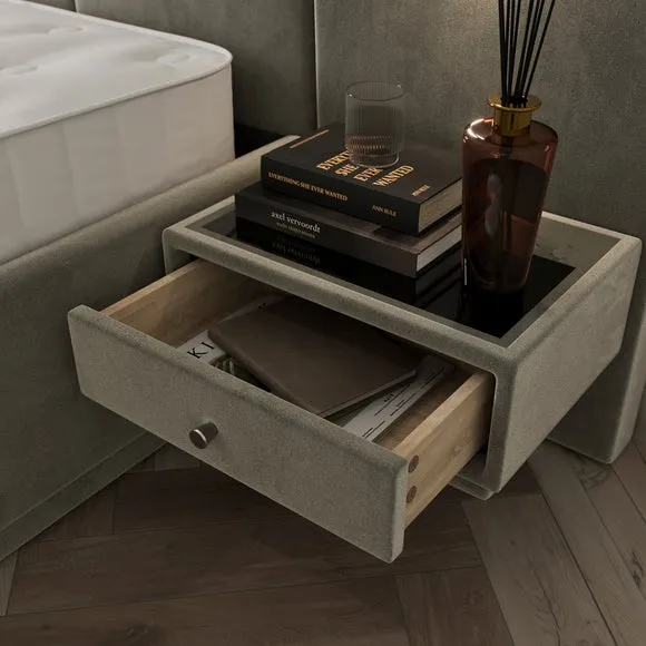 Oversized Ottoman Hotel Bed Frame, Velvet 3