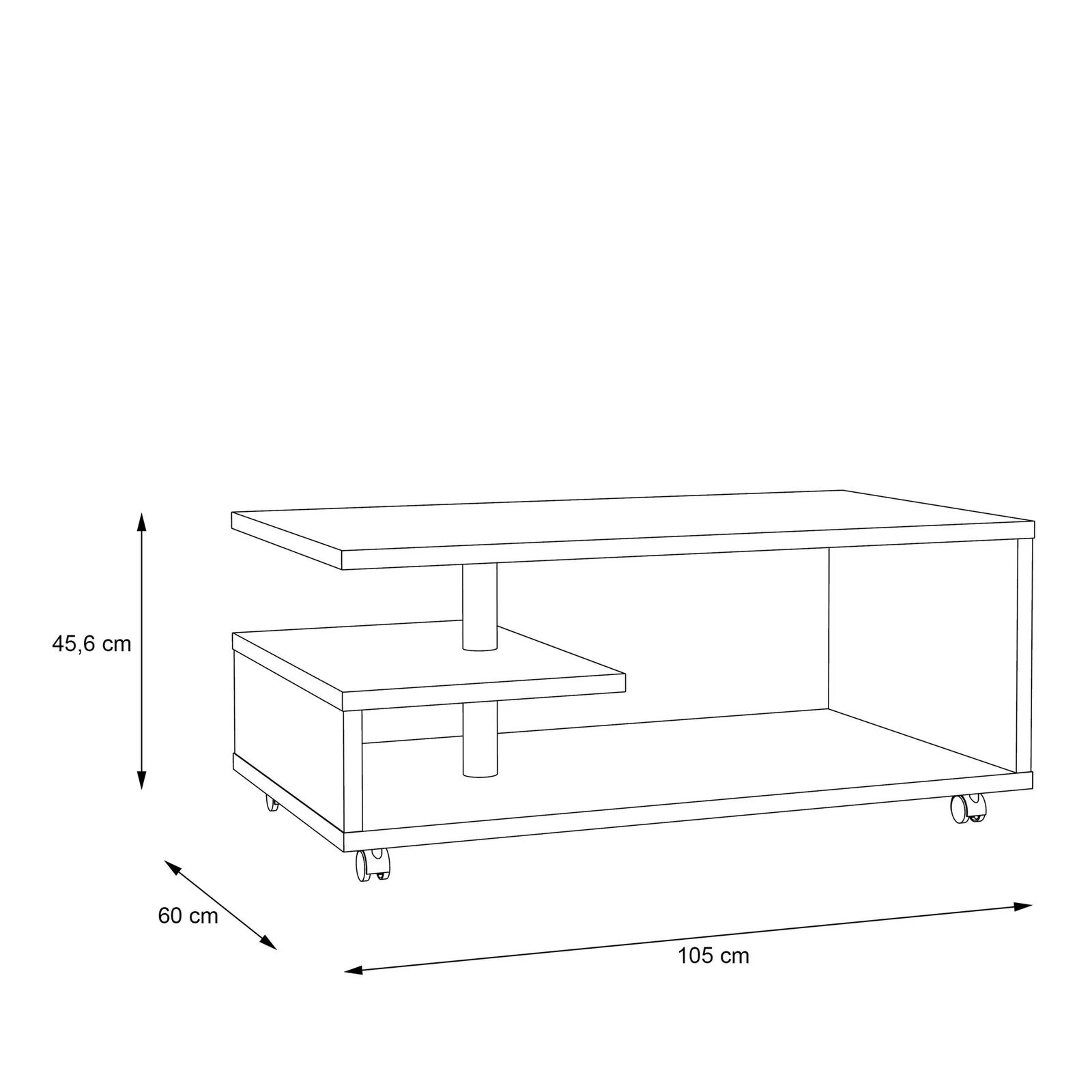 Furniture To Go Bailey Coffee Table in Brown 5