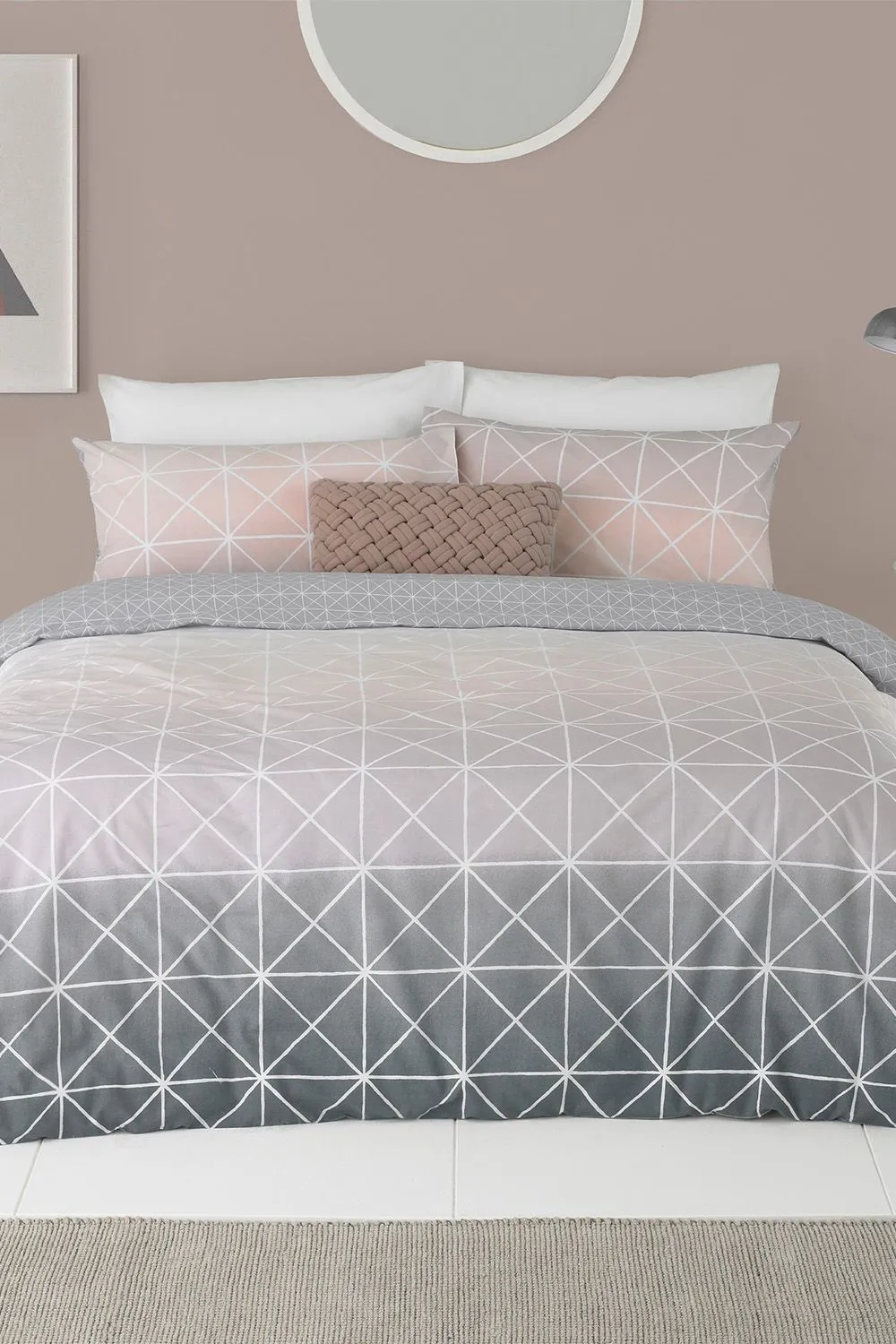 Furn Spectrum Geometric Gradient Reversible Duvet Cover Set