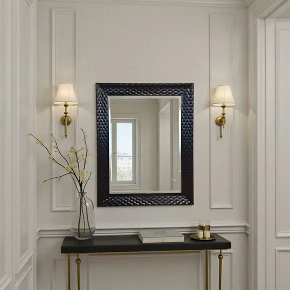 Yearn Diamont Framed Bevelled Rectangle Wall Mirror 3