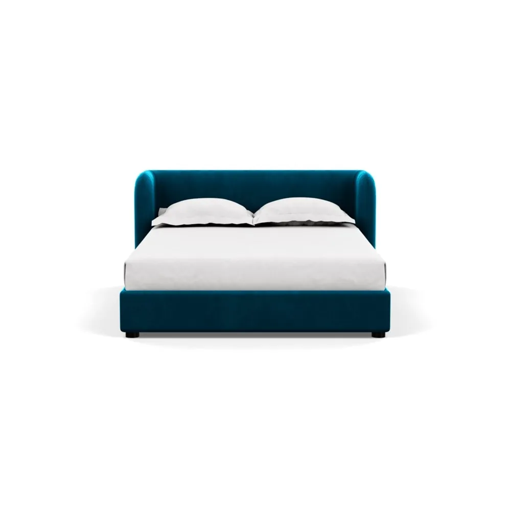Scp Group Bed Double Velvet Teal