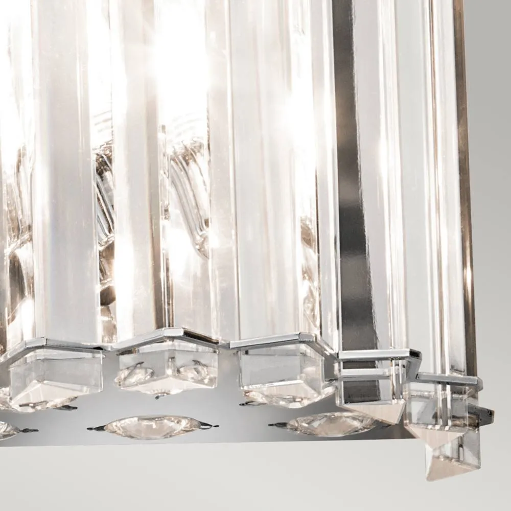 Netlighting Crystal Skye 2 Light Indoor Wall Light Chrome Crystal G9 in Silver 5