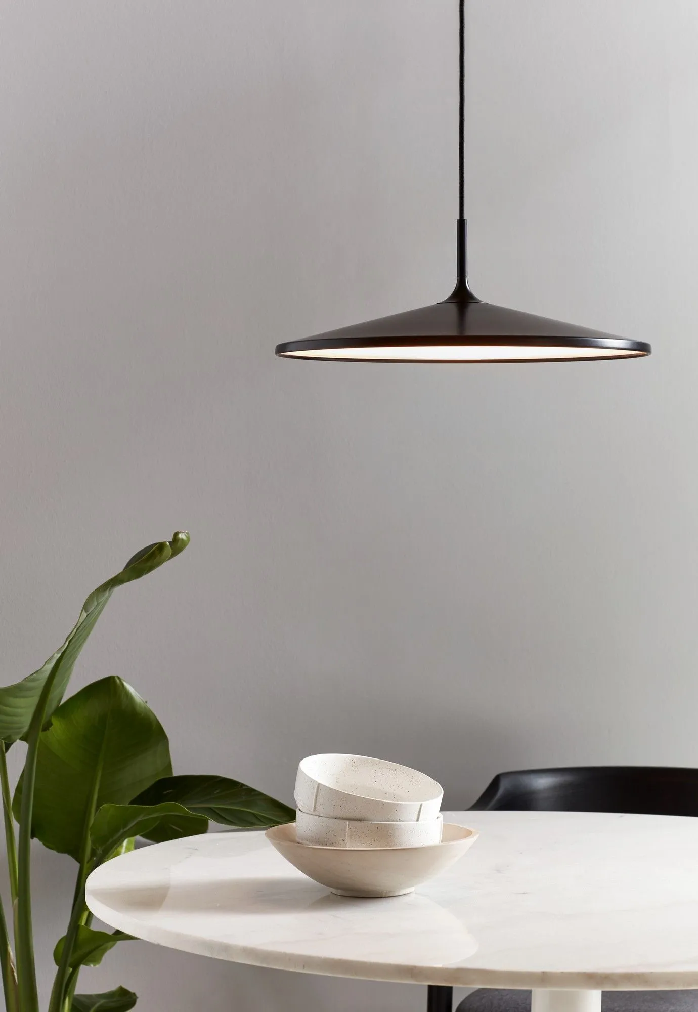 Nordlux Balance Pendant Light Black Metal Dining Room LED 2700k Mains 42cm 5