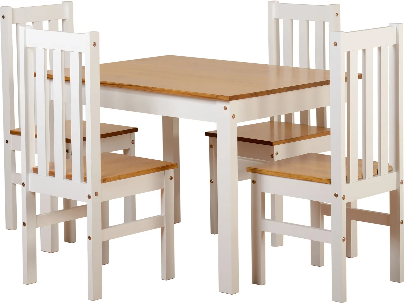 Seconique Ludlow 1+4 Dining Set in White 4