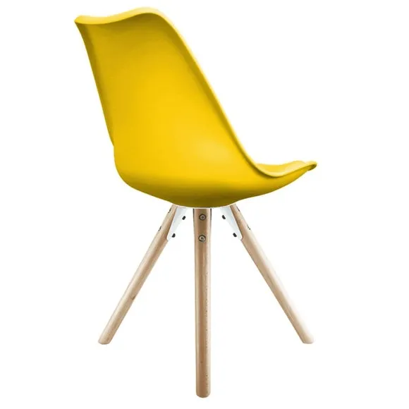 Fusion Living Soho Plastic Dining Chair with Pyramid Legs 5