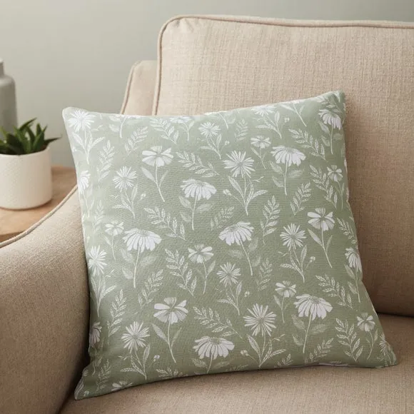 Timeless Floral Cotton Square Cushion Cover 1