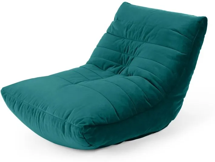 Audrie Bean Bag Chair, Seafoam Blue Velvet