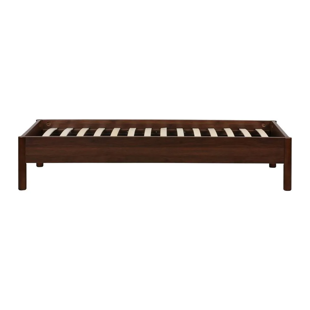 sweeek Bed with slatted base 90x190cm wood decor in Dark Brown 6