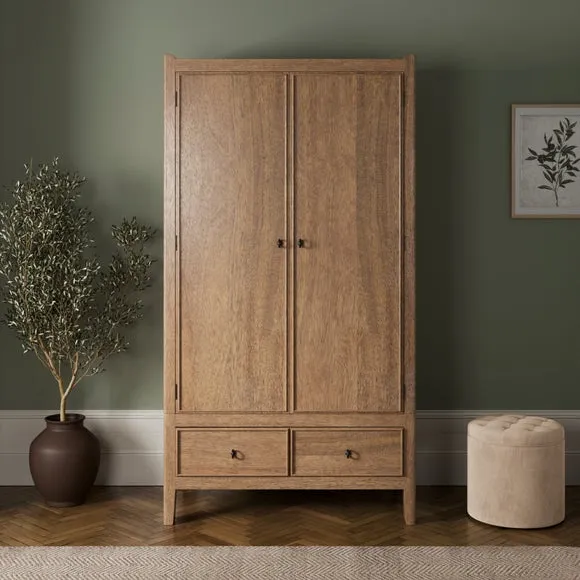 Portland Double Wardrobe, Mango Wood