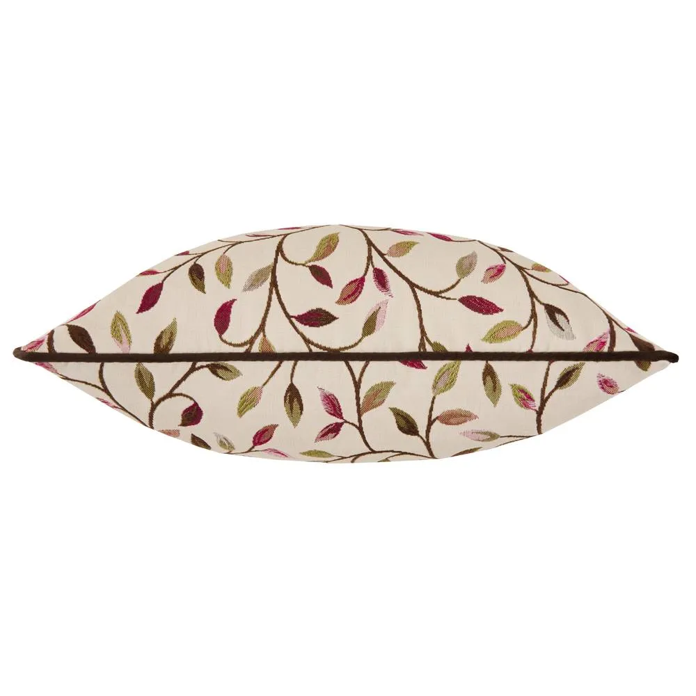 Voyage Maison Cervino Piped Jacquard Cushion in Dark Red 4