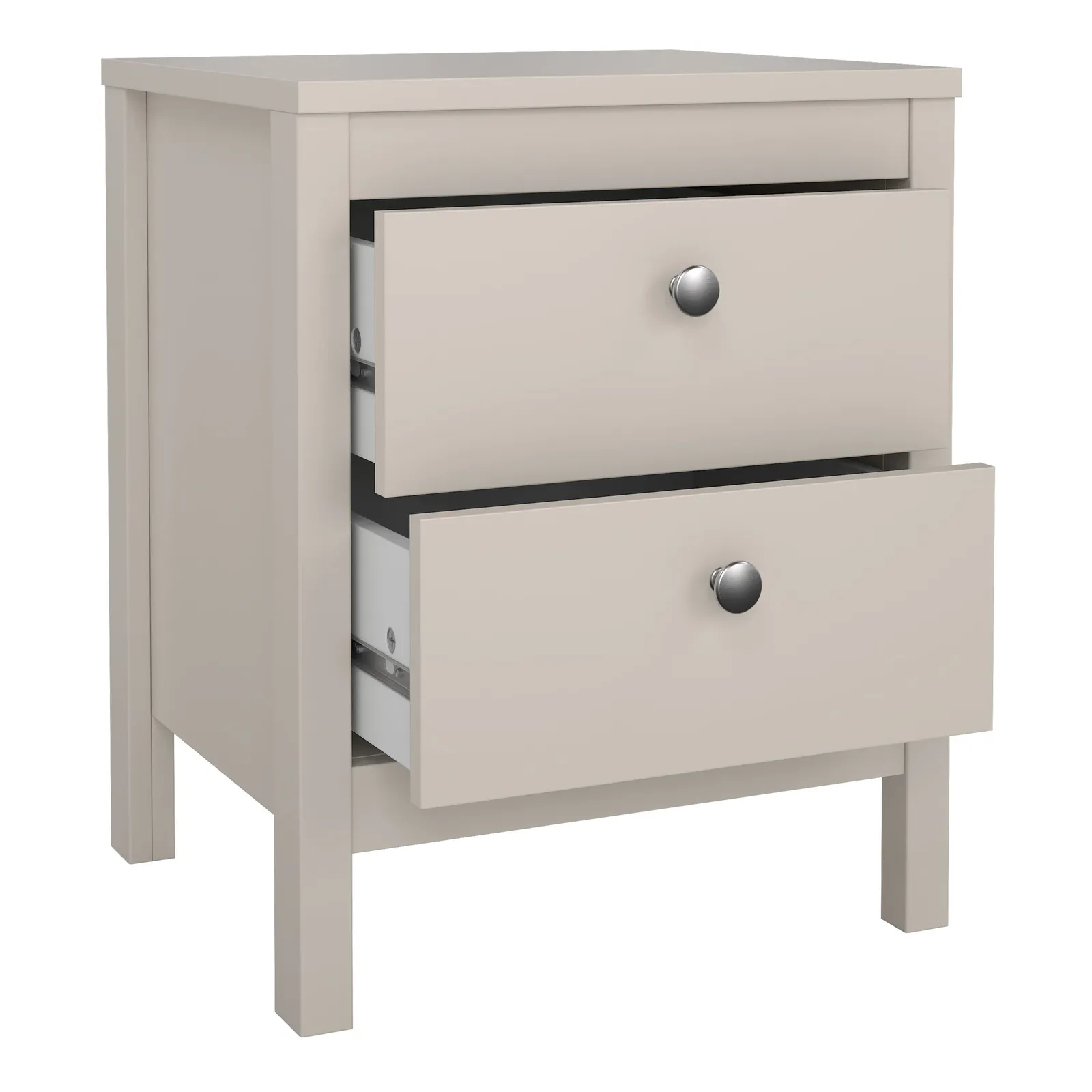 Furniture To Go Madrid Bedside Table 2 Drawers in Cashmere in Beige 5