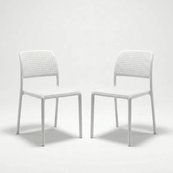White Set of 2 Nardi Bistro Chairs