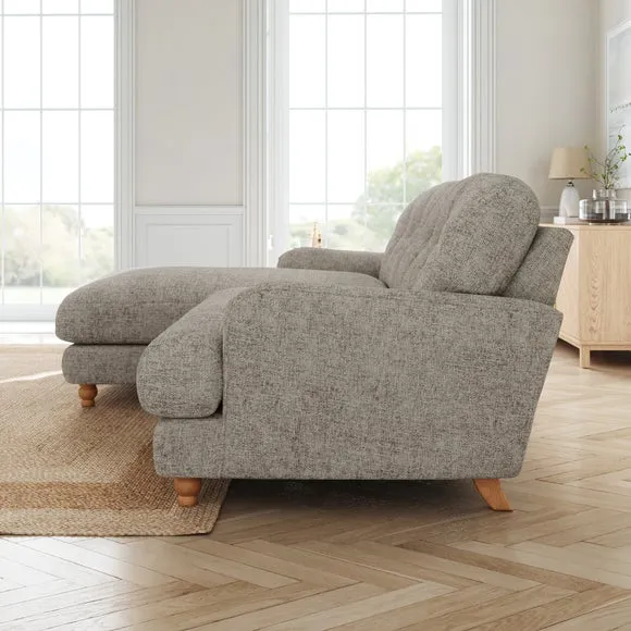 Martha Chunky Chenille Corner Chaise Sofa 2