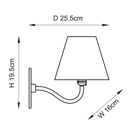 Vogue Foundry Twill Curved Wall Light 6
