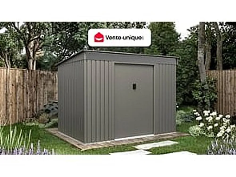 Vente-unique Galvanised Steel Garden Shed - Grey - 4.77 M² - FOLCO 4