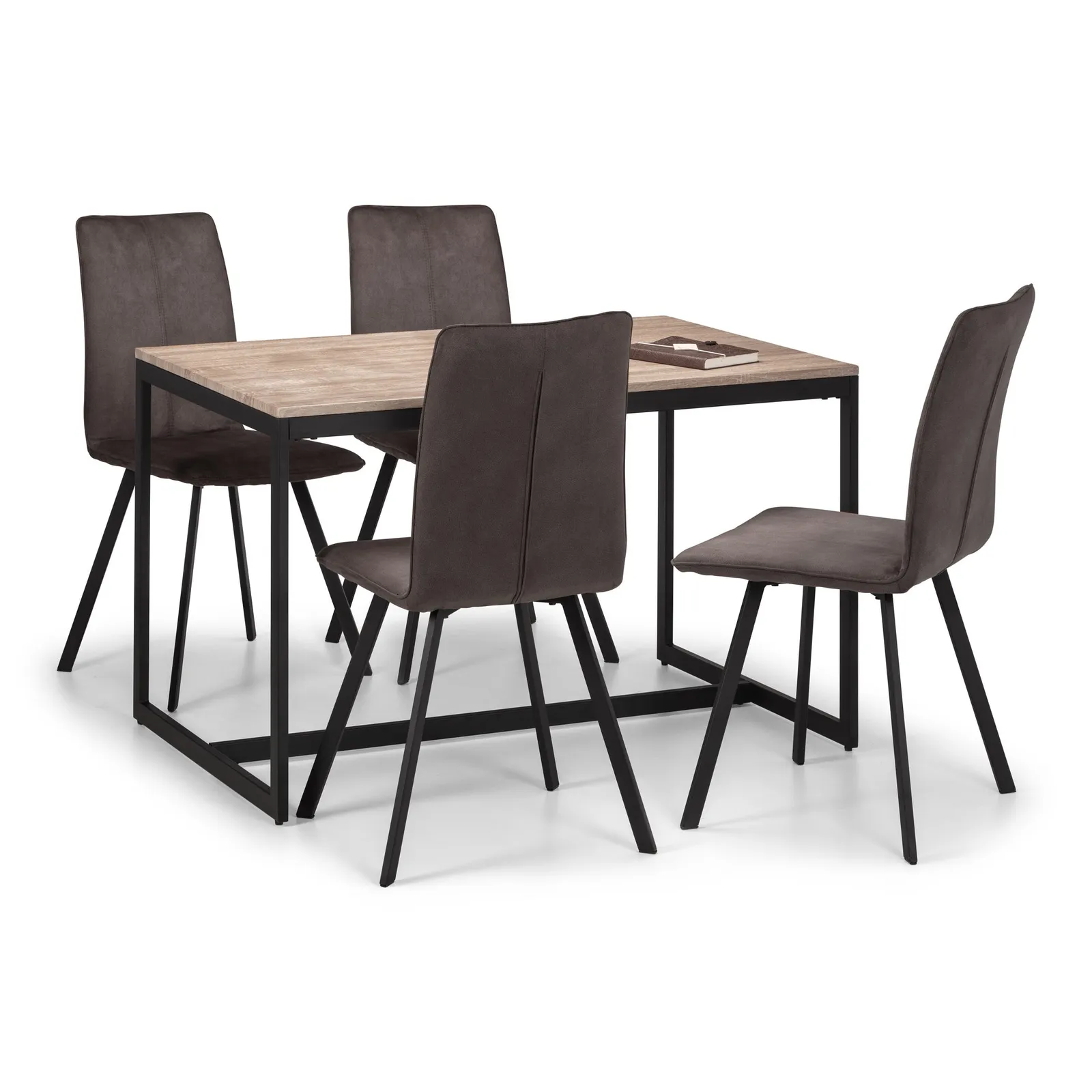 Tribeca Dining Table & 4 Monroe Chairs Black