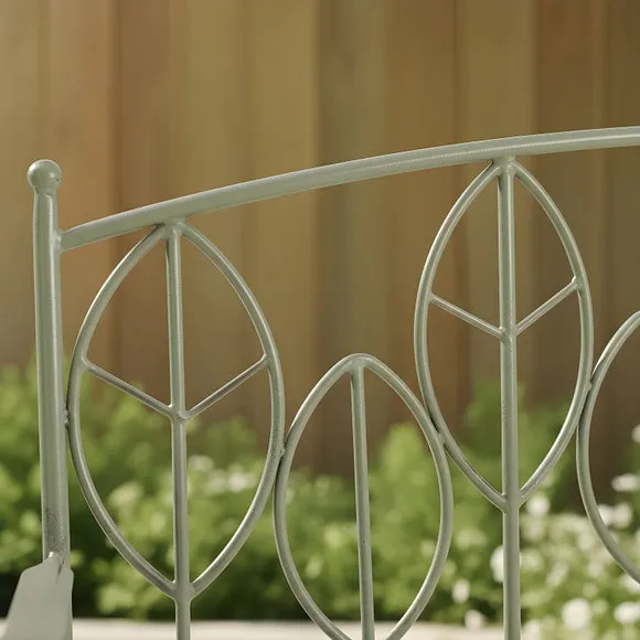 Rustic Leaf Metal Bench 3