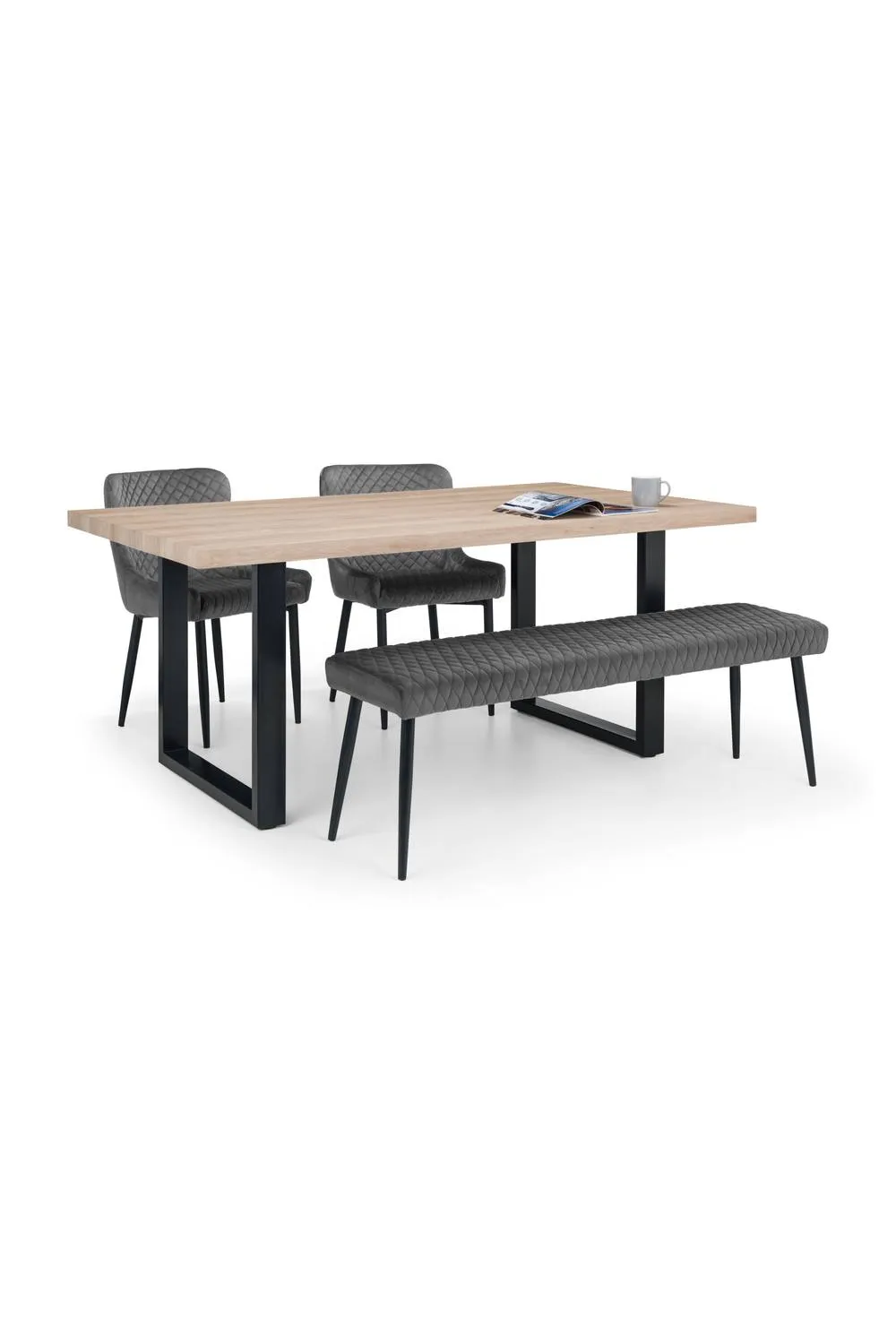 Julian Bowen Berwick Rectangular 4-6 Seater Dining Table in Light Oak 5