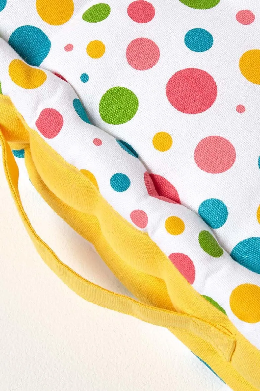 Homescapes Cotton Multi Coloured Polka Dot Floor Cushion 4