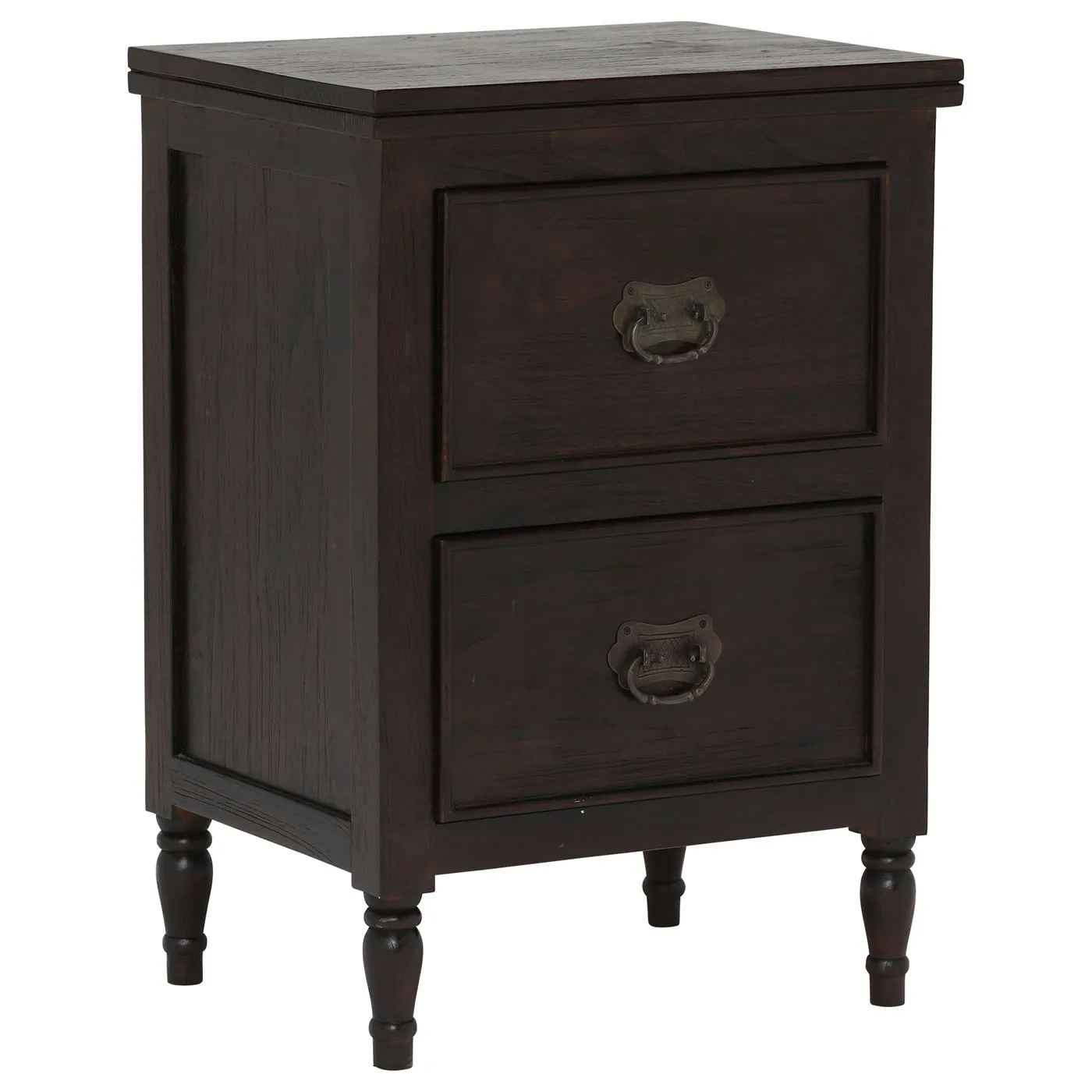 Sumatra Bedside Table, Dark Wood
