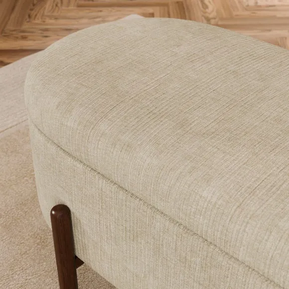 Marley Ribbed Chenille Storage Ottoman 4