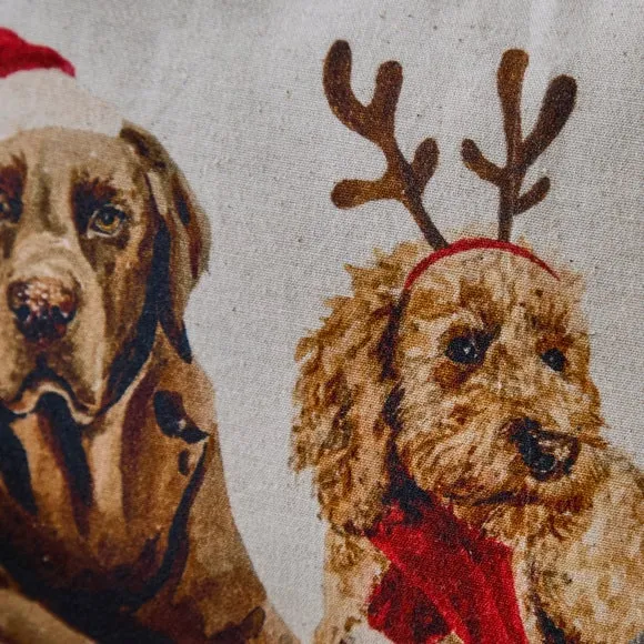 Festive Dogs Rectangle Cushion 2