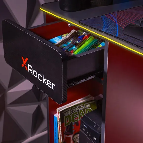 X Rocker Carbon Tek Gaming Desk with Wireless Charging and Neo Fibre LED 4